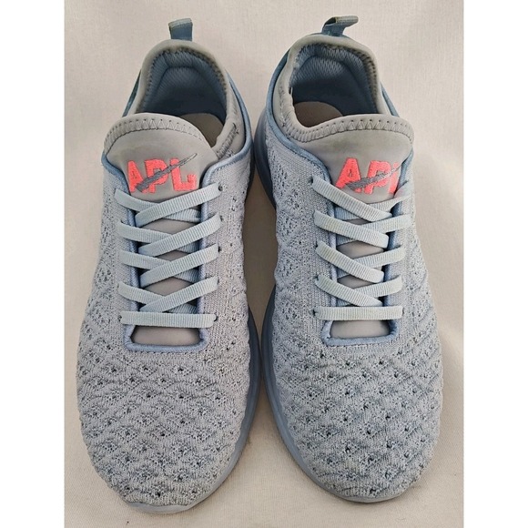 APL Techloom‎ Women\'s 7.5 Blue Knit Comfort Athletic Propulsion Running Shoes